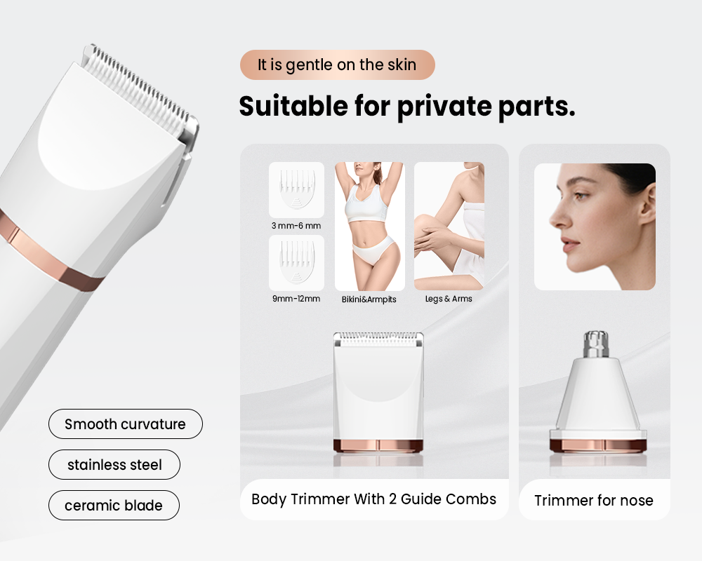 OLOV® L10Pro Body Hair Trimmer + Nose Hair Head