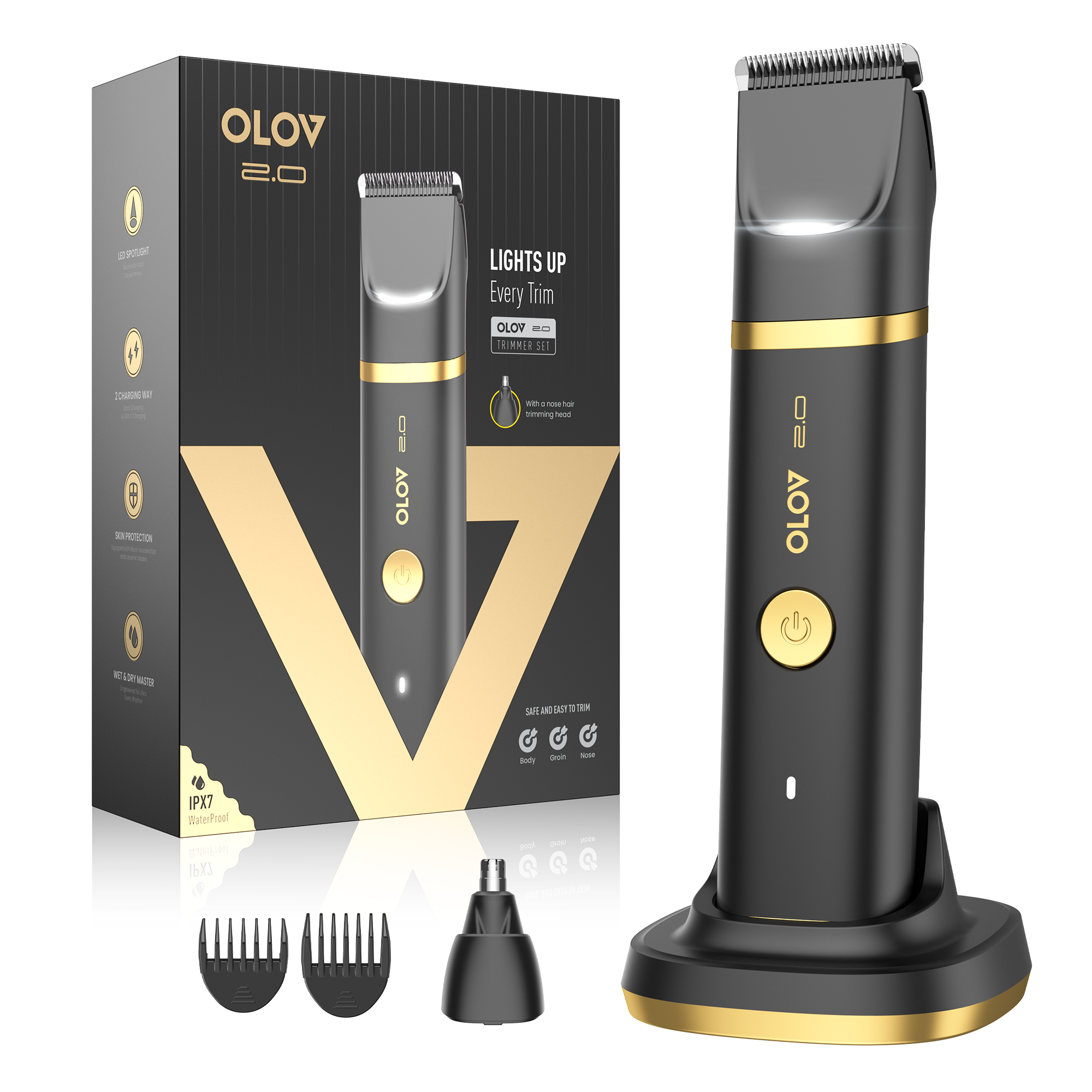 OLOV® 2.0 Groin & Body Hair Trimmer for Men