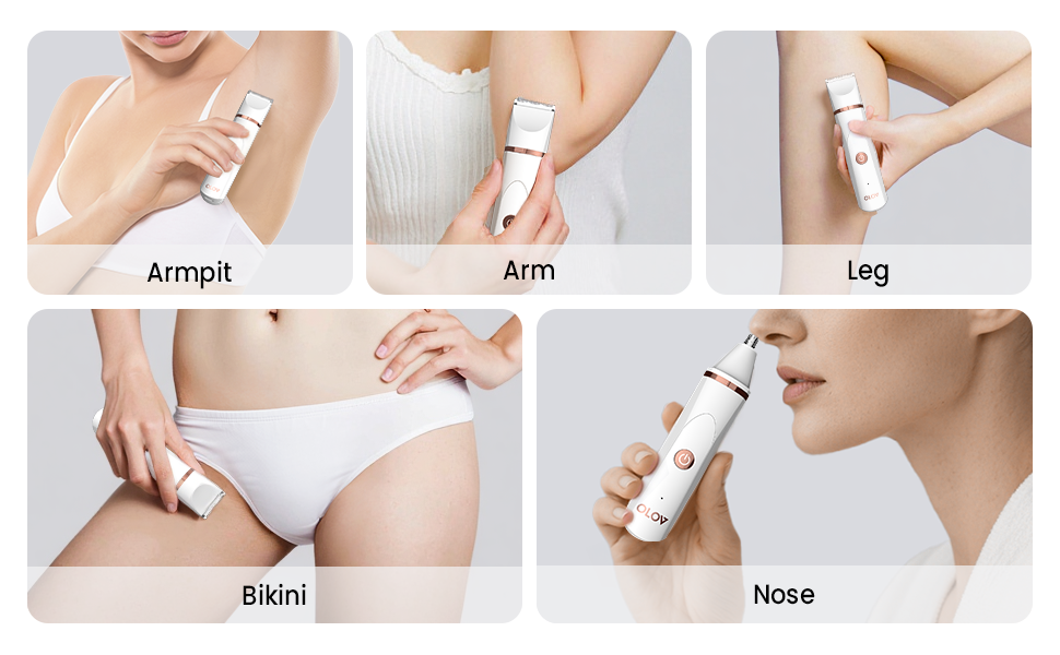 OLOV® L10Pro Body Hair Trimmer + Nose Hair Head