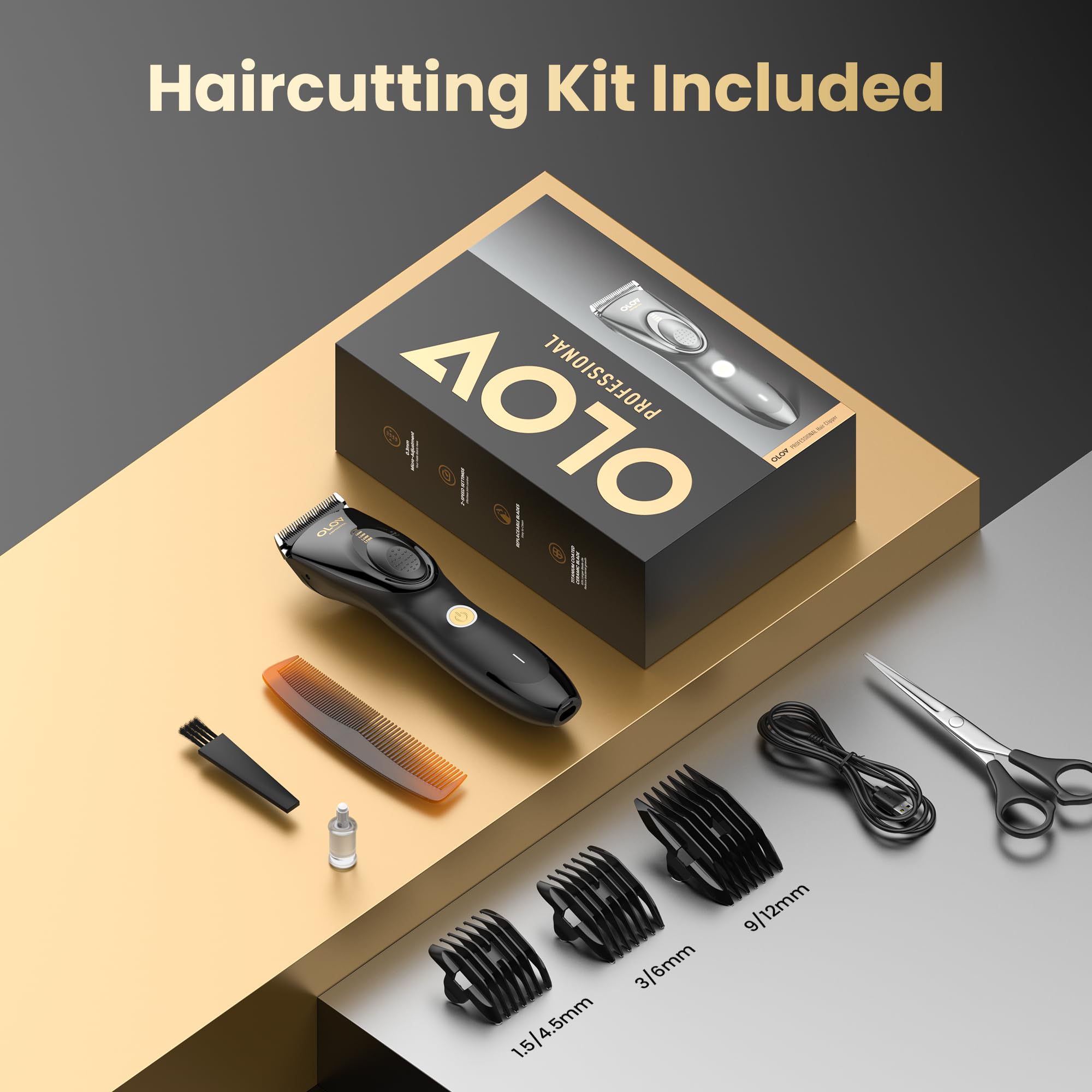 OLOV Cordless Rechargeable Hair Clipper & Trimmer