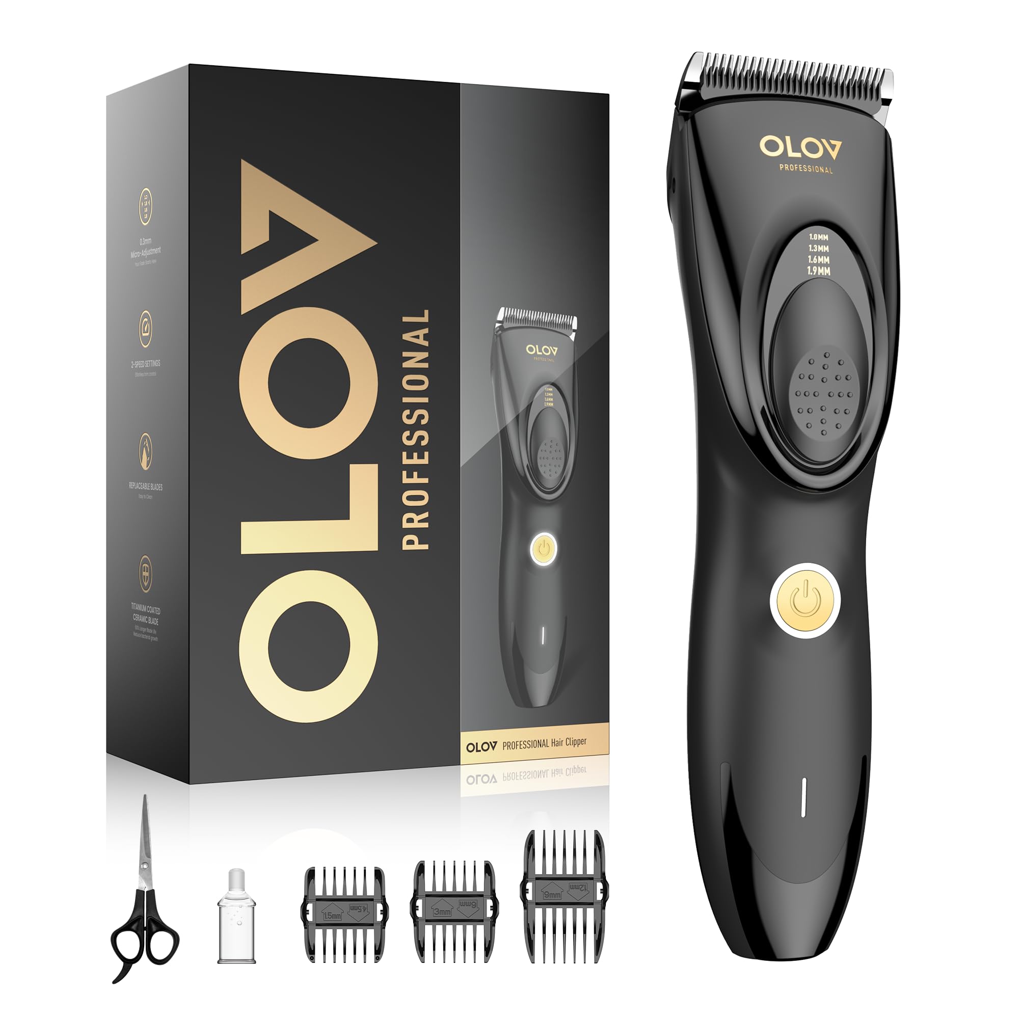 OLOV Cordless Rechargeable Hair Clipper & Trimmer