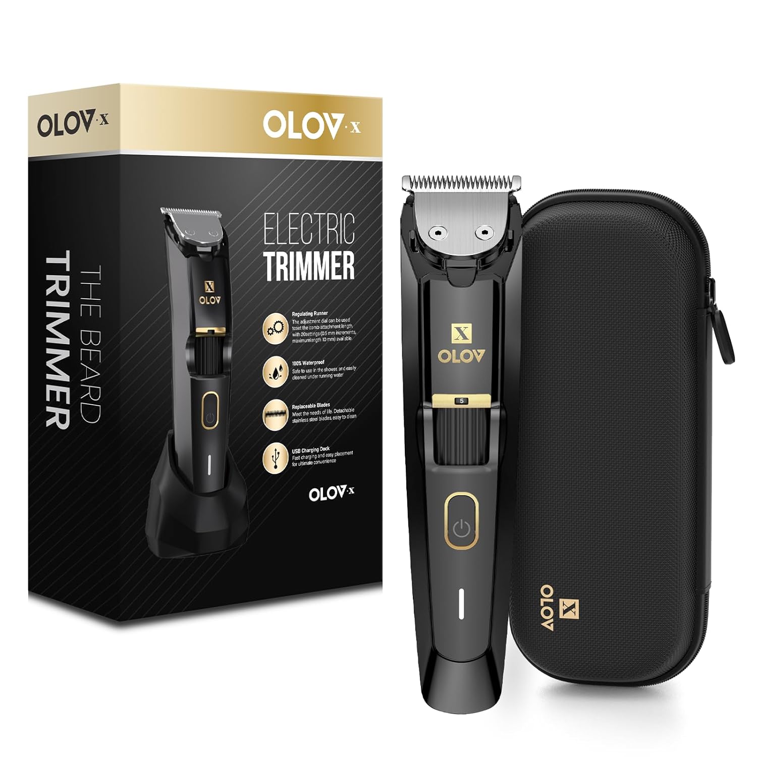OLOV-X The Beard Hedger Premium Men's Beard Trimmer