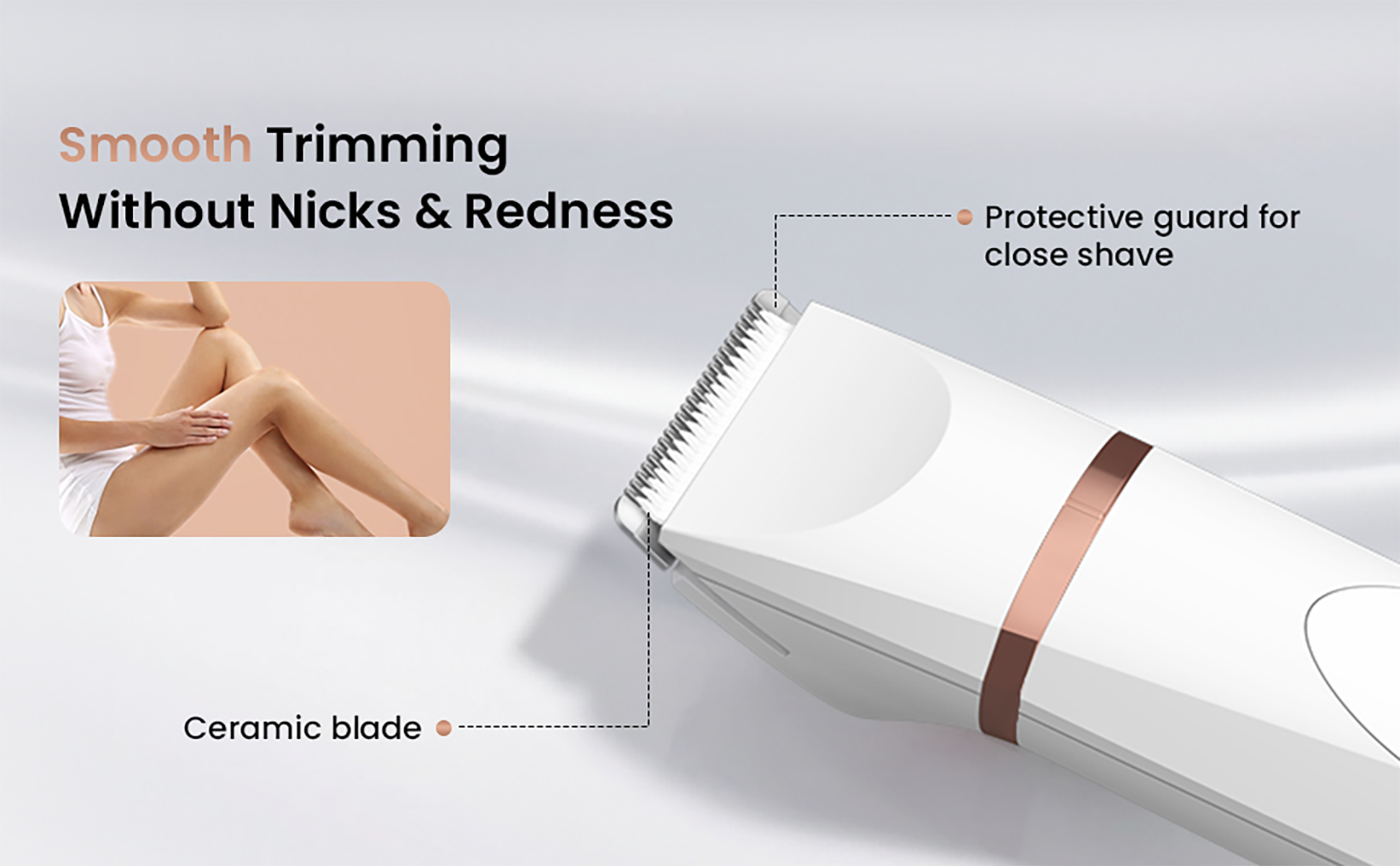 OLOV® Body Hair Trimmer + Nose Hair Head