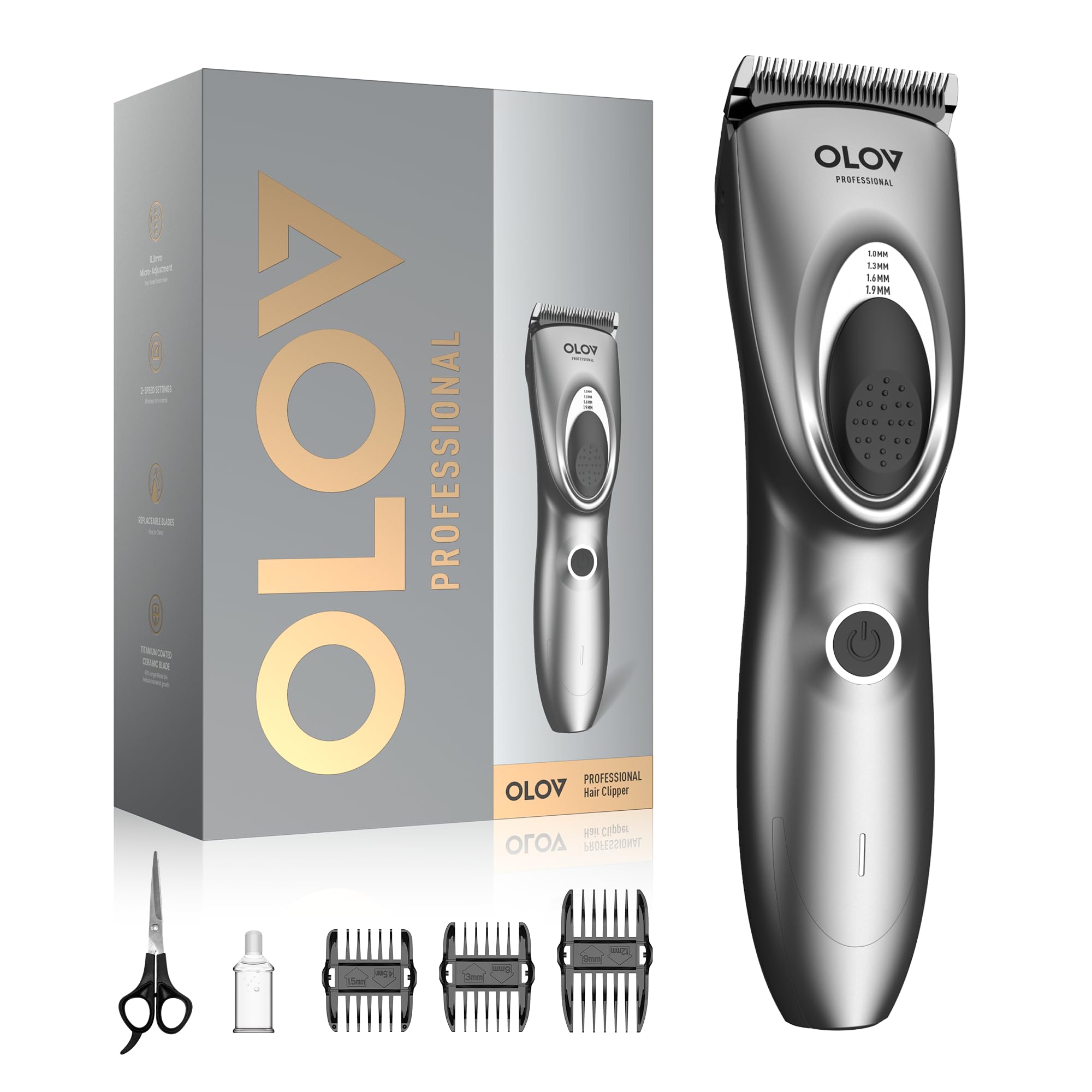 OLOV Cordless Rechargeable Hair Clipper & Trimmer