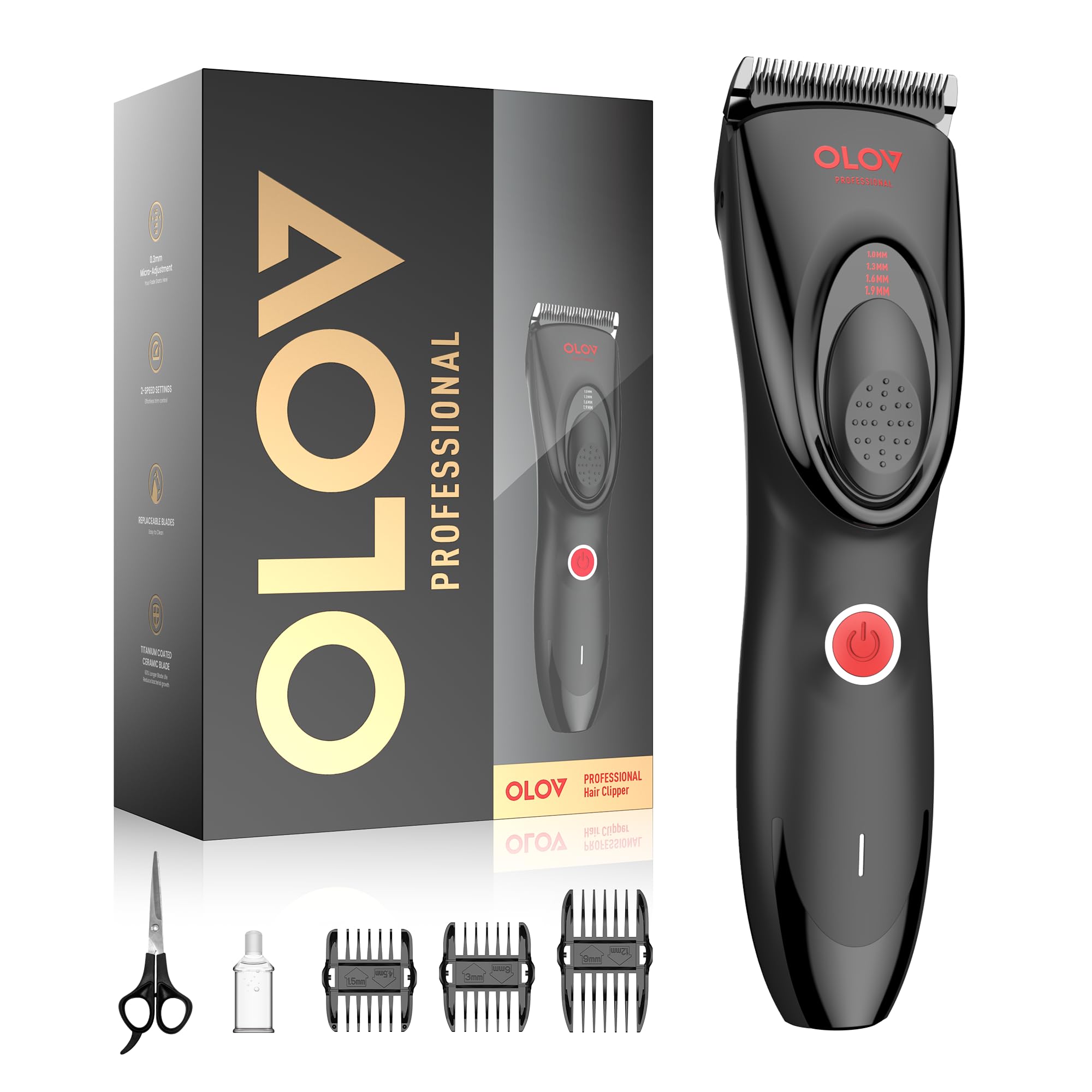 OLOV Cordless Rechargeable Hair Clipper & Trimmer