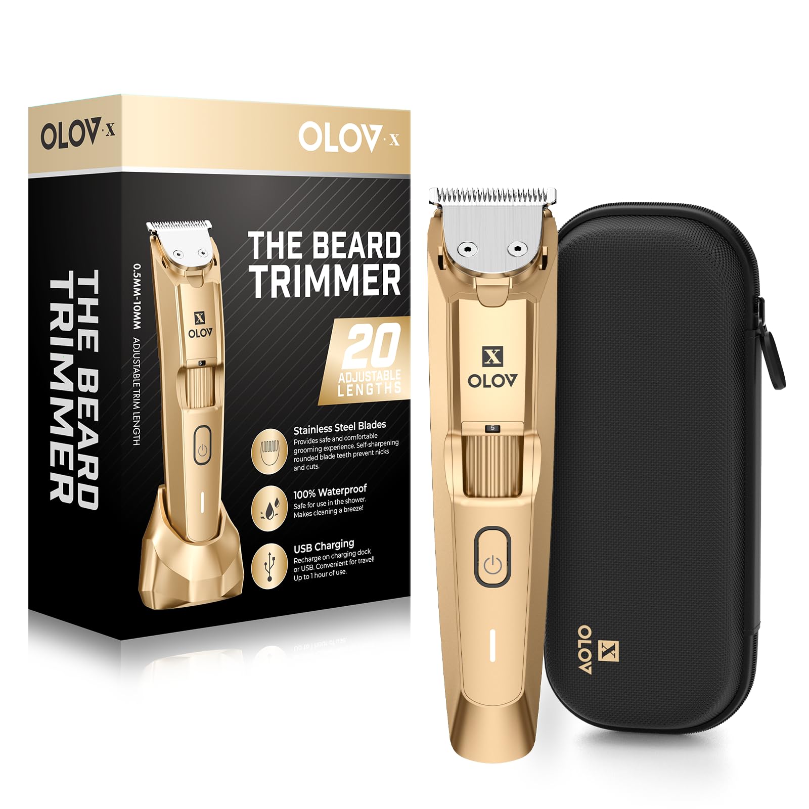 OLOV-X The Beard Hedger Premium Men's Beard Trimmer