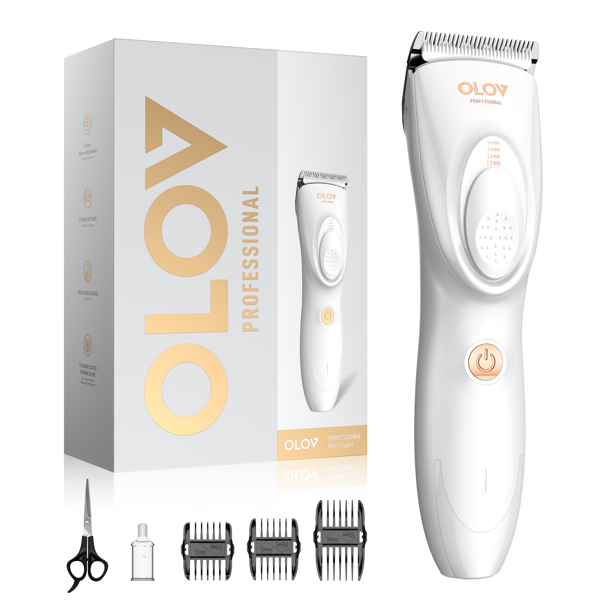 OLOV Cordless Rechargeable Hair Clipper & Trimmer