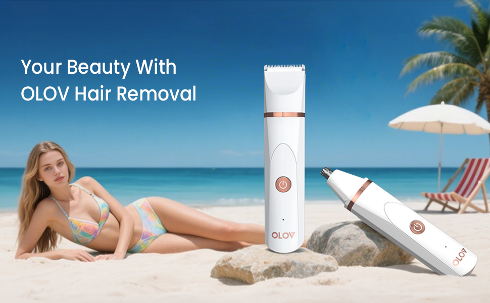 OLOV® L10Pro Body Hair Trimmer + Nose Hair Head